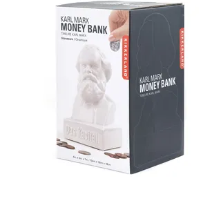 Kikkerland Sparbüchse Spardose Karl Marx Büste in der Farbe Weiss, PB20