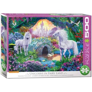 EuroGraphics Puzzle Einhorn Feenland, mehrfarbig, 6500-5363