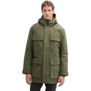 TOM TAILOR Denim Herren Artic Parka mit Abnehmbarer Kapuze, 23802 - Urban Olive Green, XL