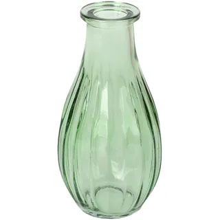 Talking Tables Grüne Glas-Budvase für Blumen, stilvolle Einzelstiel-Vase für Hochzeits-Tischdeko, Fensterbank, Gartenpartys, Sommeressen, Kamindekor & Geschenke, 14 cm, Grün