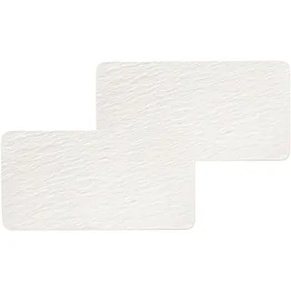 Villeroy & Boch "Servierplatten Manufacture Rock 2er Set weiß", weiß,
