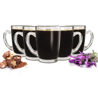 6 Espresso Gläser 90ml Espressotassen Tasse Espressoglas Kaffeegläser Espresso - Transparent