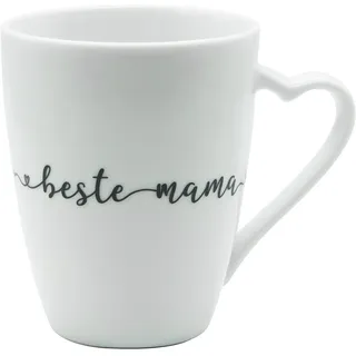 Geda Labels Tasse Beste Mama Herzhenkel 0,3 l Weiß 2 St.