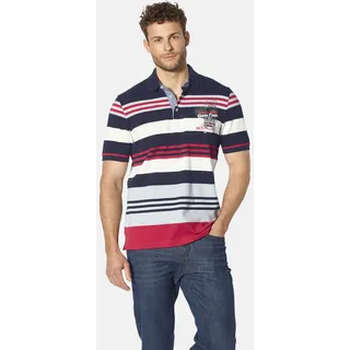 Poloshirt BABISTA "Poloshirt POTORONTI", Herren, Gr. L, blau (blau gestreift), Obermaterial: 100% Baumwolle CO., regular fit normal, ohne Ausschnitt, Shirts Poloshirt