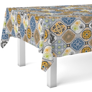 Martina Home Wachstuchtischdecke Jucar, rund, 140 cm, Blau