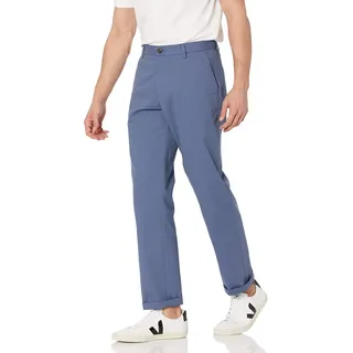 Amazon Essentials Herren Chino-Hose mit klassischer Passform, knitterfrei, flache Vorderseite (erhältlich in Big & Tall), Indigo, 76 x 81 cm (B x L)