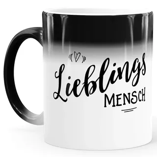 MoonWorks® Zaubertasse Farbwechsel-Tasse Lieblingsmensch besonderes Geschenke Freundschaft Liebe Familie weiß Magic-Tasse