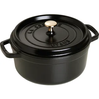 Staub Cocotte 12 cm rund schwarz