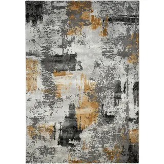 Novel Webteppich , Grau, Hellgrau, Currygelb , Textil , Abstraktes , rechteckig , 133x190 cm , ISO 9001, Bsci, Oeko-Tex® Standard 100 , strapazierfähig , Teppiche und Böden, Teppiche, Webteppiche