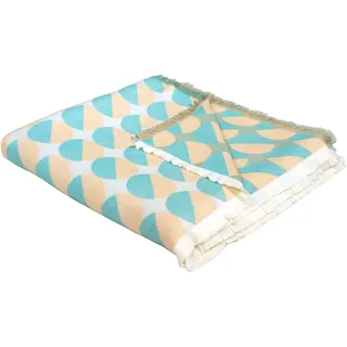 Adam Wohndecke »Circles« GOTS zertifiziert - aus Bio-Baumwolle, Kuscheldecke, blau