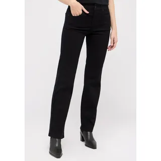 5-Pocket-Jeans ANGELS "Lara", Damen, Gr. 36, Länge 28, schwarz, Denim/Jeans, Obermaterial: 67% Baumwolle, 28% Polyester, 5% Elasthan, unifarben, weit lang, Jeans 5-Pocket-Jeans, mit Stretchanteil