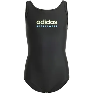 adidas U-back Badeanzug Schwarz/Grün 128