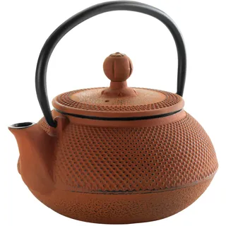 Lacor 68666 Teekanne Eisen Bamboo Geschmolzen 0,6 L, Gusseisen, braun, 27 x 25 x 24 cm