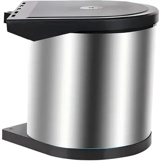 Relaxdays Einbaumülleimer 12 l Silber