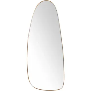 Beliani Wandspiegel Metall gold oval 39/95 cm Cergy , Oval , 39x95x3 cm , Spiegel, Wandspiegel