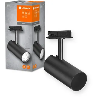 LEDVANCE TRACKLIGHT Schienensystem-Leuchtenkopf, schwarz, mit GU10-Sockel, kann mit einfacher oder smarter Lampe bestückt werden, smart, WiFi, loftartiges Design, Schutzklasse IP20 4058075756625