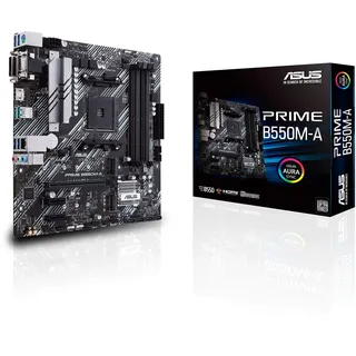 Asus Prime B550M-A/CSM AMD AM4 (3rd Gen RyzenTM) microATX Commercial Motherboard (PCIe 4.0, ECC-Speicher, 1 GB LAN, HDMI 2.1/D-Sub, 4K @ 60HZ, TPM, ASUS Control Center Express)