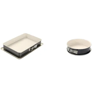 Dr. Oetker Rechteck-Springform 38 cm, Kuchenform mit Auslaufschutz, 1 Stück & Springform Ø 26 cm Back-Trend, Kuchenform mit Flachboden, Menge: 1 Stück