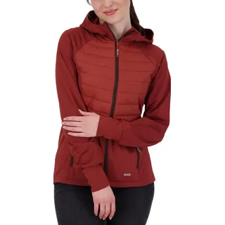 Deproc Active Damen Strickfleecejacke Fleecejacke mit leichter Kapuze Übergangsjacke Windbreaker ELMCOURT III