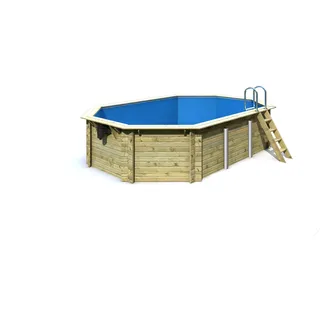 Karibu Achteckpool PALMA Set 358 x 569 x 124 cm