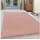 ATA Kurzflorteppich 80 x 150 cm Rosa