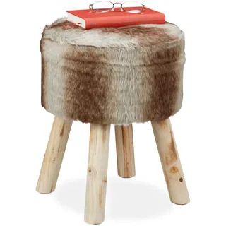 Relaxdays Round Ottoman Ottomane Cube