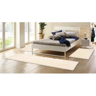 OTTO home Bettumrandung »Elif« Höhe 40 mm 3 Stk. tlg. original griechischer Flokati, Läufer-Set für das Schlafzimmer, beige