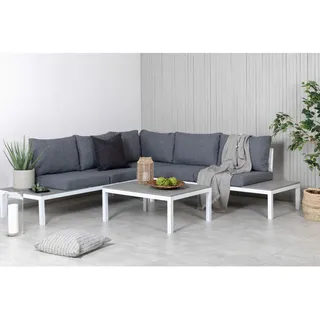 Gardenson Loungegarnitur , Weiß , Metall , 239x239 cm , Gartenmöbel, Loungemöbel, Loungegarnituren