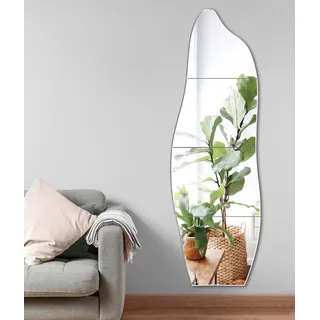 JMITHA Asymmetrisch Spiegel Wand Asymmetrischer Spiegel Glas HD Wandspiegel oder Türspiegel Asymetrischer Rahmenlos Spiegel zum Kleben Dekorative Spiegel Wand Tischspiegel