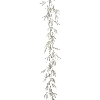Creativ green Winterliche Kunstpflanze »Weihnachtsdeko, Weihnachtsgirlande« Girlande, silberfarbenfarbene Optik, silberfarben