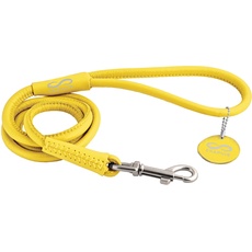 CHAPUIS SELLERIE Glamour Rundleder für Hunde gelb Durchmesser 10 mm Länge 1,22 m Größe M