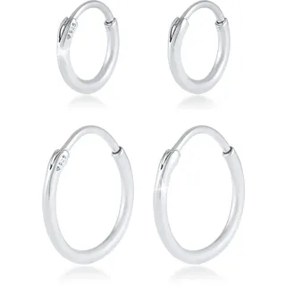 KUZZOI Creolen Ohrringe Herren silber 925