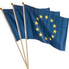 MC-TREND® 6er Set Pin aus Metall Europa Fahne Flagge Flag Europe europäische Union Flag EU Anstecker (Europa Pin 6 Stück)