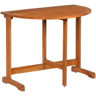 gardenson Gartenklapptisch Ø 90 x 72 cm Naturfarben