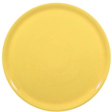 HENDI Pizzateller, Porzellan, Muster: einfarbig, Geschirrspüler und Mikrowellen geeignet, ⌀330mm, gelb