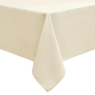 smiry Leinenoptik Tischdecke Abwaschbar Lotuseffekt Eckig 80 x 80 cm Tischtuch Leinendecke Wasserabweisend Tafeldecke Tischwäsche Fleckschutz, Beige