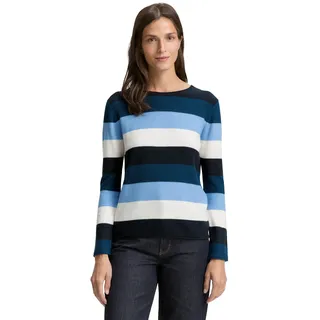 Tom Tailor regular fit Strickpullover aus Baumwoll-Viskose-Mix, Hellblau, M