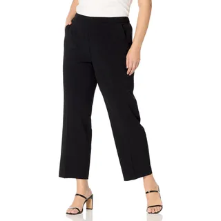 Briggs New York Damen Petite Schlupfhose, Durchschnittliche und Kurze Länge Klassische Hose, Schwarz, 44 Schlauch