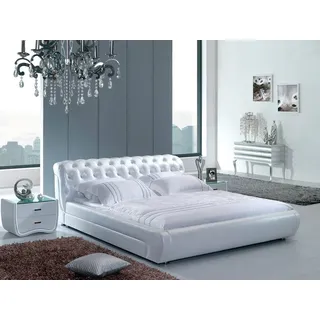 Polsterbett Lederbett Bett Bett Modell S-0816 160/180/200X220Cm - Weiß