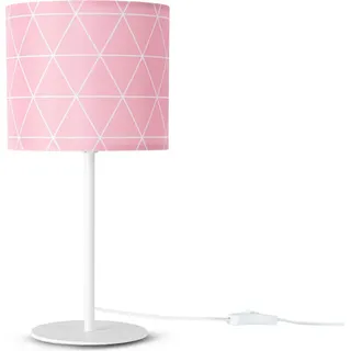 Wandleuchte Stofflampenschirm Tischlampe Nachttischlampe E14 Vintage Retro Rund - Weiß