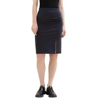 TOM TAILOR Damen Kurzer Rock mit Schlitz , sky captain blue, 42