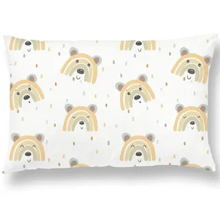 Kinderkissen Mit Kopfkissenbezug Aus Baumwolle 33x45 cm - Kopfkissen Geeignet Für 1 Bis 3 Jahre - Kinder Kuschelkissen - Weiches Kinder Kopfkissen Hypoallergen - Ideal Fürs Bett, Reisen, Schläfchen