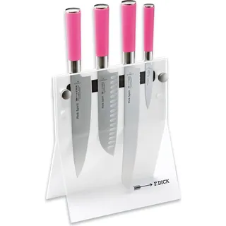 F. DICK Pink Spirit Messerblock 4Knives Messer-Set Santoku Küchenmesser pink