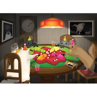 COBBLE HILL Puzzle Katzen im Spiel 1000 Teile