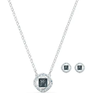 Swarovski Una Angelic Square Set, grau, rhodiniert, Amazon Exklusiv