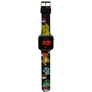Pokémon Kids Licensing Pokemon LED-Uhr mit Kalender. POK4322