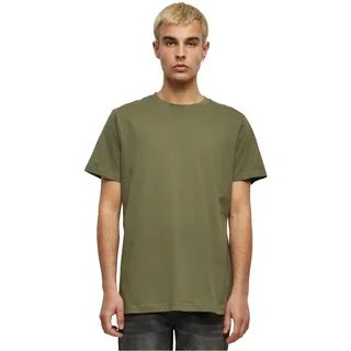 Build Your Brand Herren T-Shirt Basic Round Neck, Basic Männer T-Shirt mit Rundhalsausschnitt, Baumwolle, Regular Fit, Olive, XL