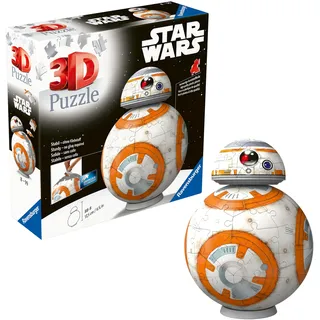 Ravensburger 3D Puzzle 11578 - BB8 - Astromech-Druide aus Episode VII, VIII und IX als dreidimensionaler Puzzle-Ball große und kleine Star Wars Fans
