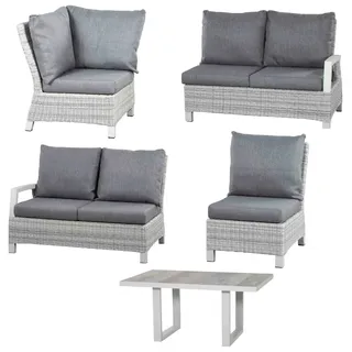 Siena Garden Gartenlounge-Set »Corido«, (5 tlg.), grau