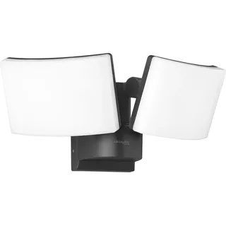 Oktaplex LED Außenwandleuchte IP65 3200lm Wandleuchte mit 2 Leuchtkörper warmweiß 3000K Außenstrahler Außenlampe anthrazit - Grau